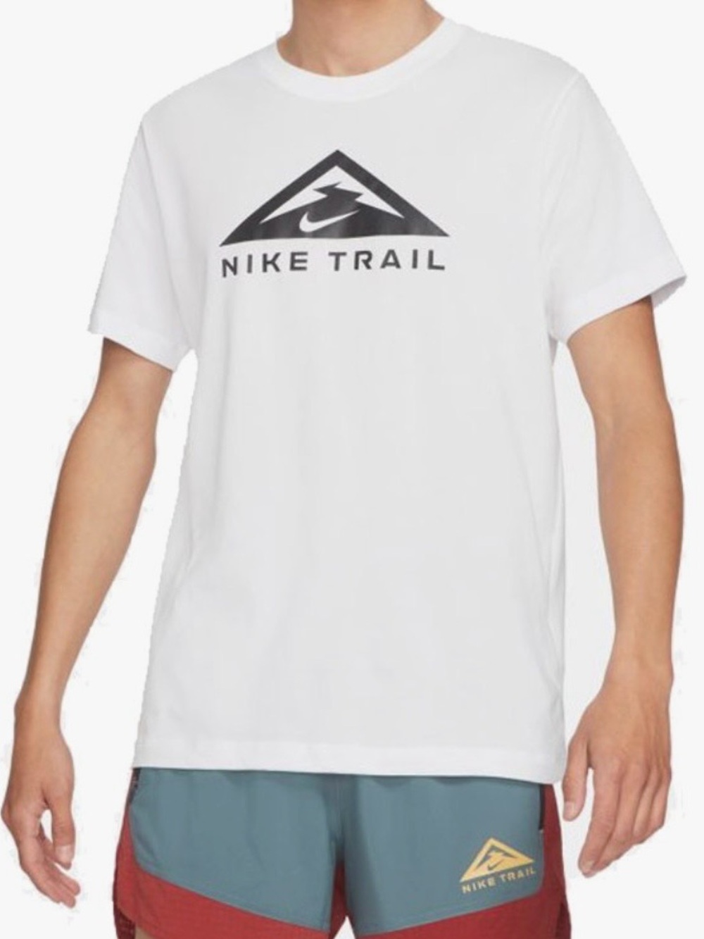 Nike Dri-FIT Trail Men’s Running T-Shirt DO2276-100 White Size L